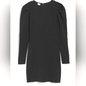 H&M Long Sleeve Mini Dress in Black size small